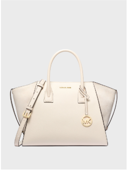 Сумка Michael Kors Avril Medium Leather and Suede Satchel Cream