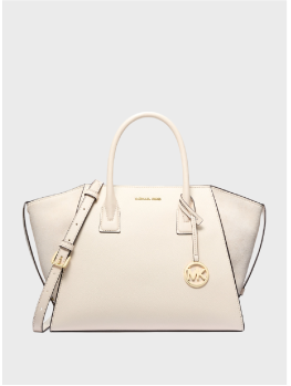 Сумка Michael Kors Avril Medium Leather and Suede Satchel Cream