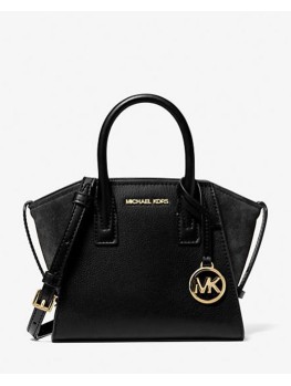Сумка Michael Kors Avril XS Leather Top-Zip Satchel Black