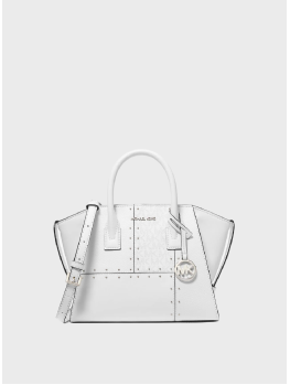 Сумка Michael Kors Avril Small Studded Patchwork and Signature White Logo