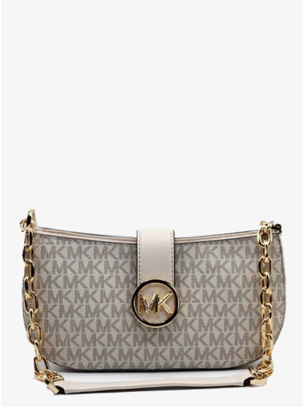 Cумка Michael Kors Carmen shoulder pouch Vanilla logo