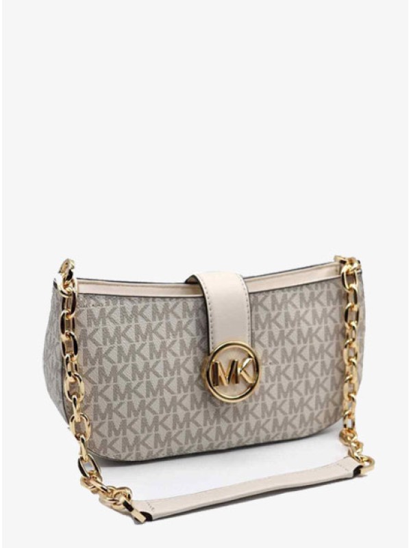 Cумка Michael Kors Carmen shoulder pouch Vanilla logo