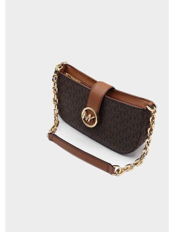 Cумка Michael Kors Carmen shoulder Brown logo