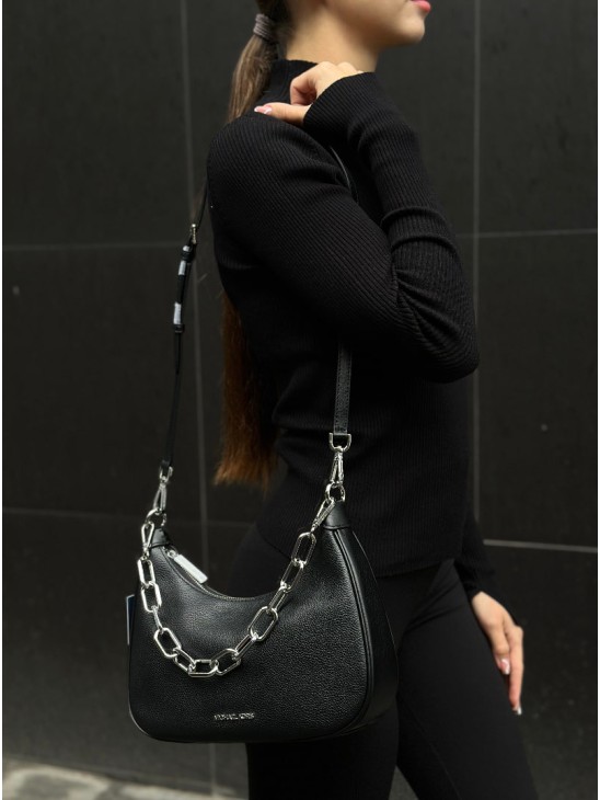 Cумка Michael Kors Cora Medium Black Silver
