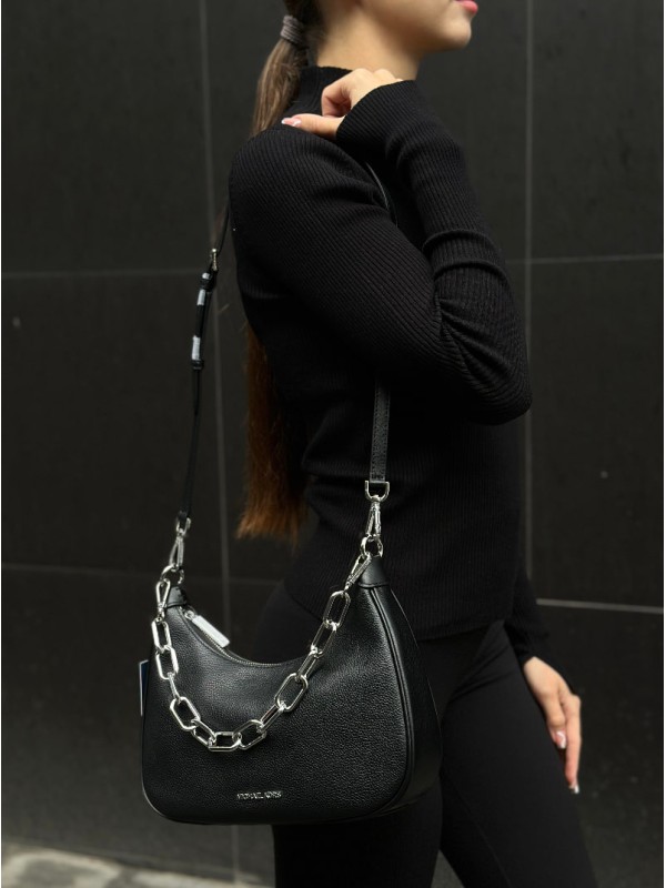 Cумка Michael Kors Cora Medium Black Silver