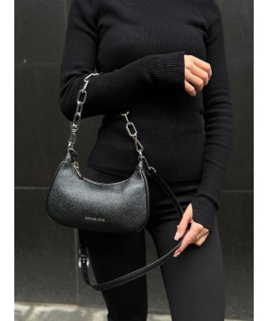 Cумка Michael Kors Cora mini Black silver