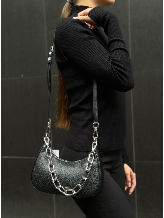 Cумка Michael Kors Cora mini Black silver