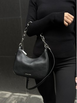 Cумка Michael Kors Cora Medium Black Silver