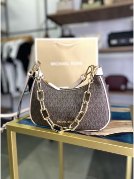Cумка Michael Kors Cora Hobo Brown logo