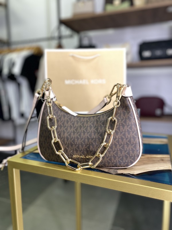 Cумка Michael Kors Cora Hobo Brown logo