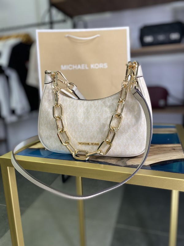 Cумка Michael Kors Cora Hobo Beige logo