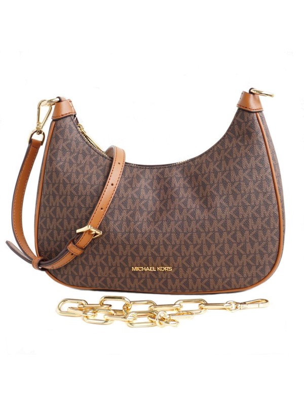 Сумка Michael Kors Cora Medium Brown logo