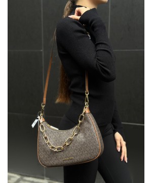 Сумка Michael Kors Cora Medium Brown logo