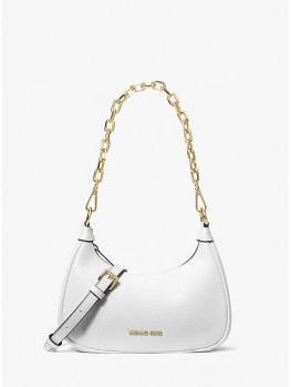 Сумка Michael Kors Cora Medium Pebbled Leather Shoulder Bag White