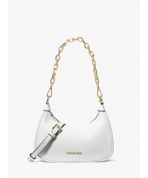 Сумка Michael Kors Cora Medium Pebbled Leather Shoulder Bag White