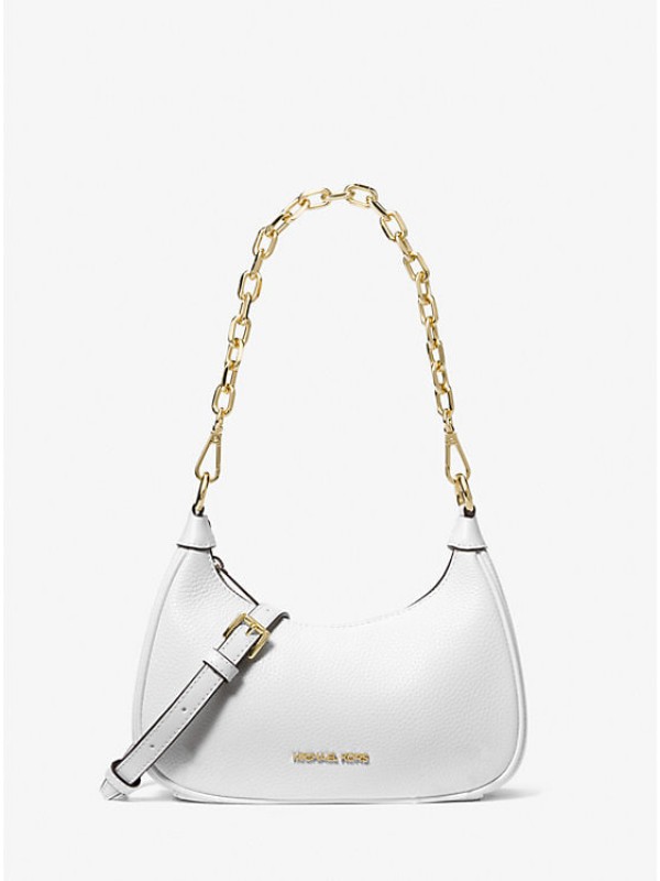 Сумка Michael Kors Cora Medium Pebbled Leather Shoulder Bag White