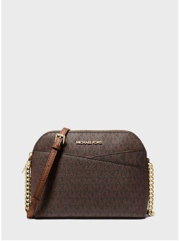 Сумка Michael Kors Jet Set Travel Medium Dome Crossbody Brown Logo