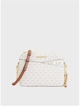Сумка Michael Kors Jet Set Travel Medium Dome Crossbody Bag Vanilla logo