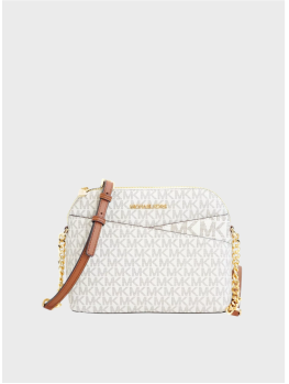 Сумка Michael Kors Jet Set Travel Medium Dome Crossbody Bag Vanilla logo