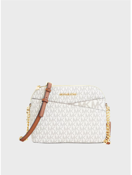 Сумка Michael Kors Jet Set Travel Medium Dome Crossbody Bag Vanilla logo