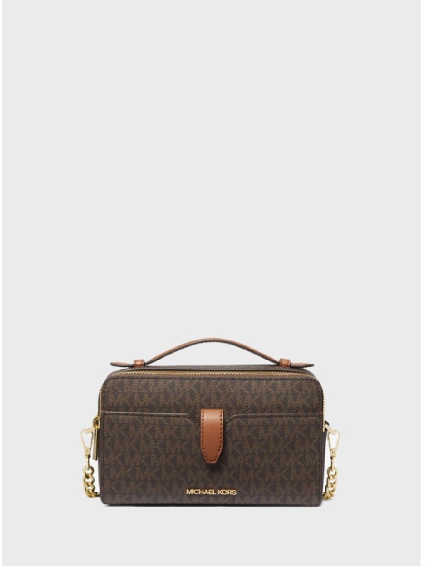 Cумка Michael Kors Handbag Double Zip Brown Logo