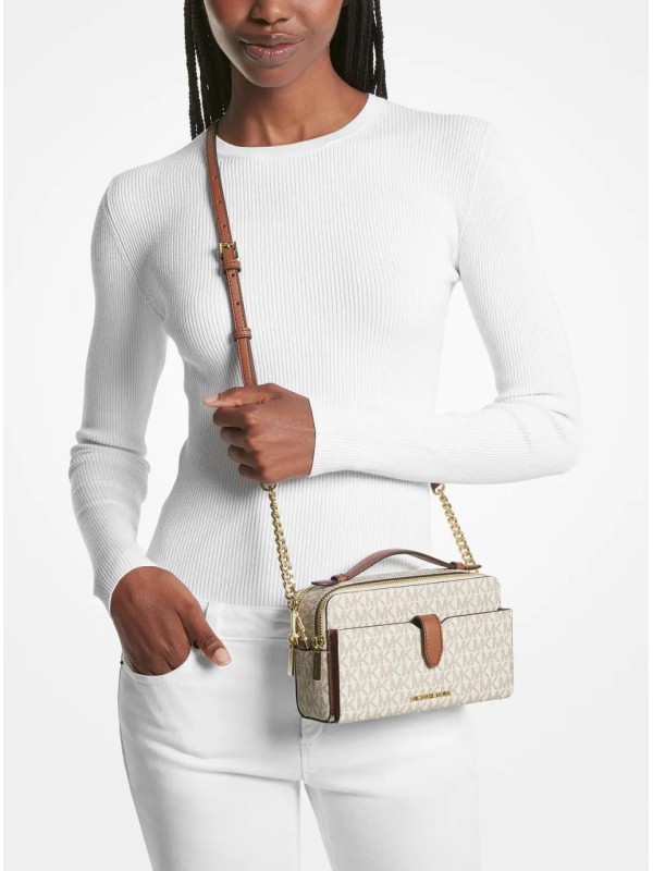 Cумка Michael Kors Handbag double zip Vanilla logo