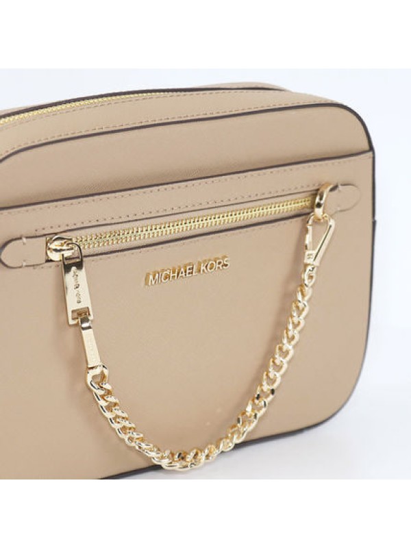 Cумка Michael Kors East West Zip Chain Crossbody Camel