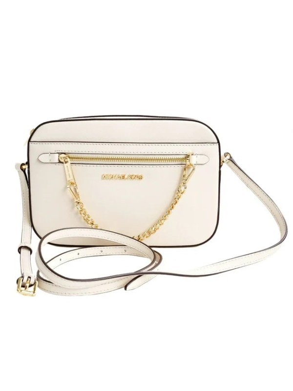 Cумка Michael Kors East West Zip Chain Crossbody Cream