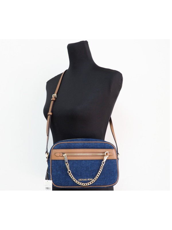 Cумка Michael Kors East West Zip Chain Crossbody Denim 