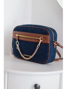 Cумка Michael Kors East West Zip Chain Crossbody Denim 