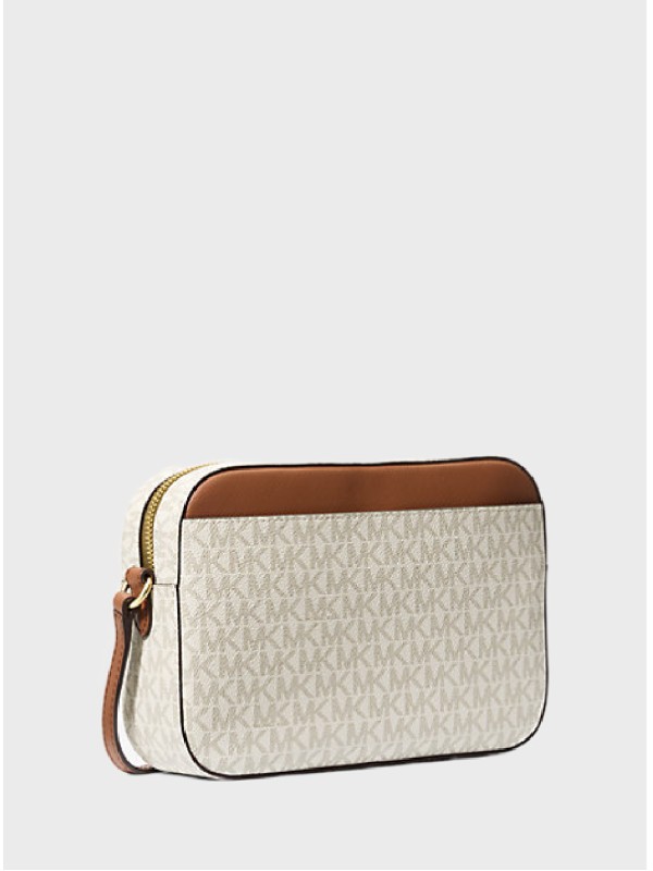 Cумка Michael Kors East West Zip Chain Crossbody Vanilla Logo