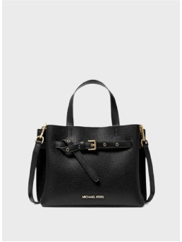 Cумка Michael Kors Emilia Small Leather Satchel Black Gold