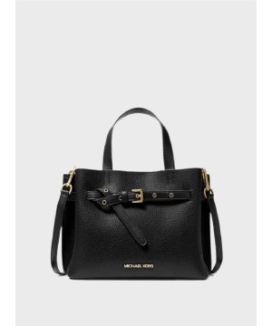 Cумка Michael Kors Emilia Small Leather Satchel Black Gold