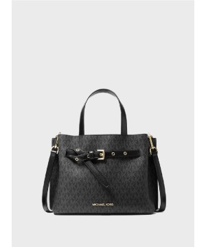 Cумка Michael Kors Emilia Small Satchel Black Logo