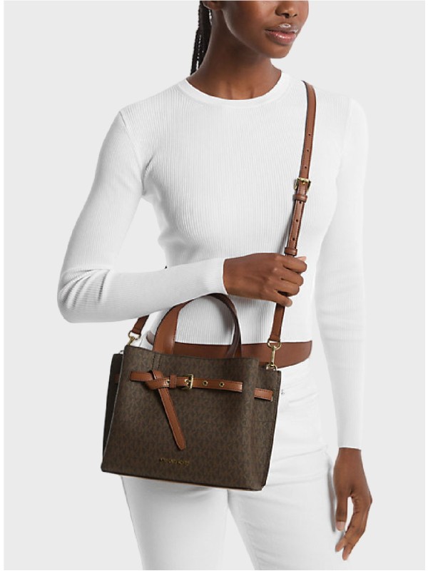 Cумка Michael Kors Emilia Small Brown Logo