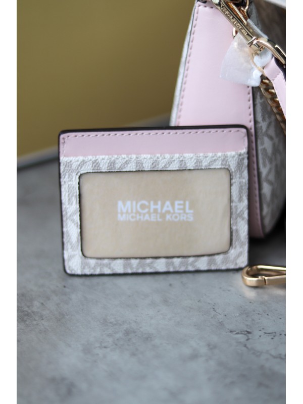 Подарочный набор Michael Kors Gift box Jet Set travel+cardholder Vanilla logo