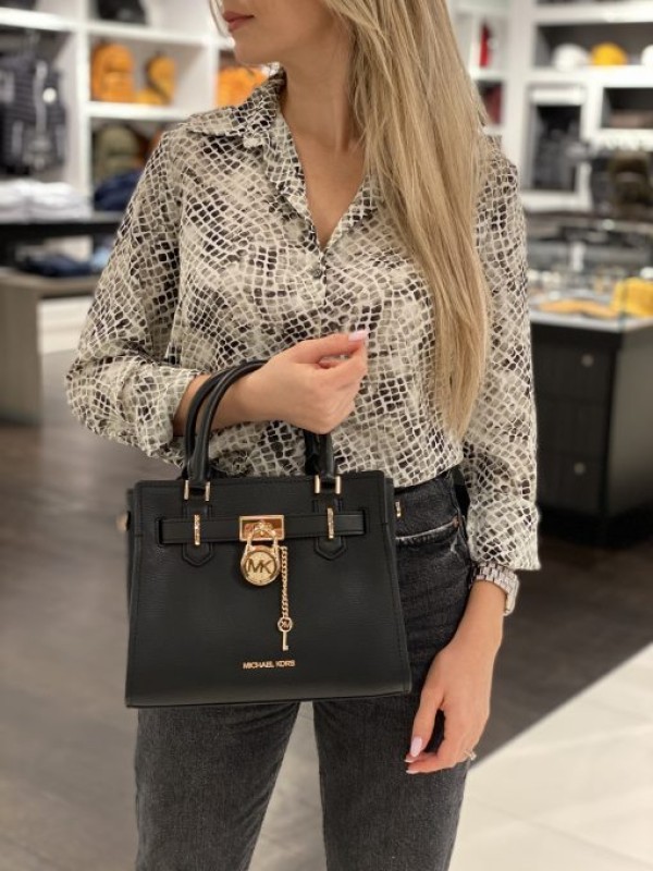 Сумка Michael Kors Hamilton Medium Leather Black