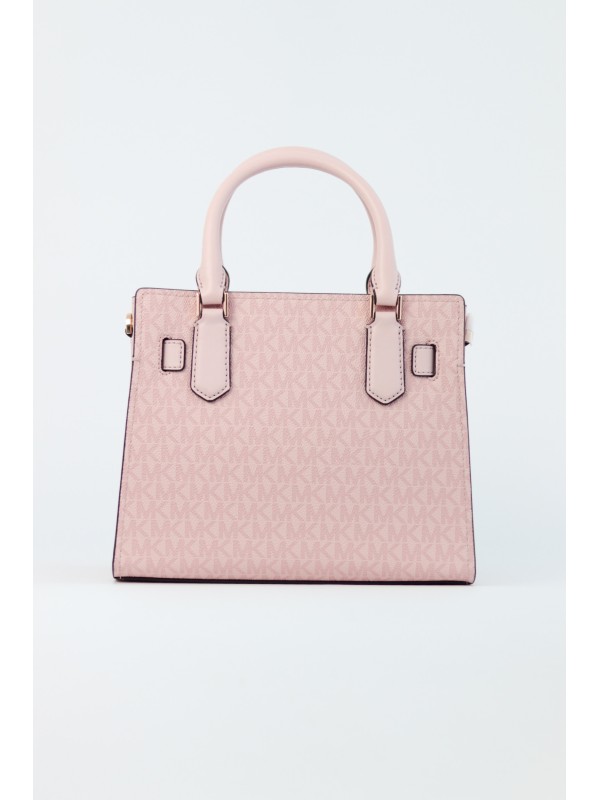 Сумка Michael Kors Hamilton Medium Saffiano Leather Satchel Powder Blush Logo