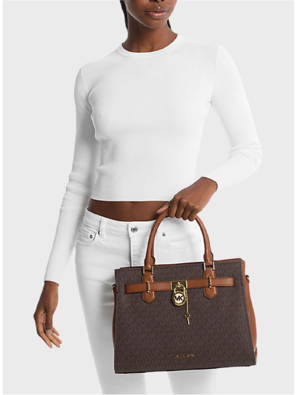 Сумка Michael Kors Hamilton Large Brown Logo