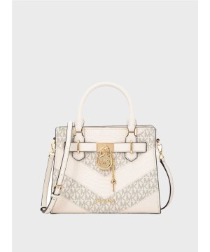 Сумка Michael Kors Hamilton Light Cream Multi Logo