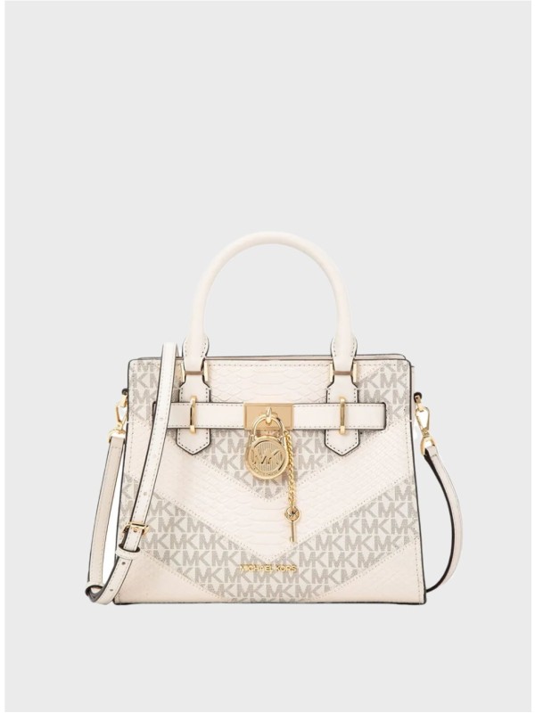 Сумка Michael Kors Hamilton Light Cream Multi Logo