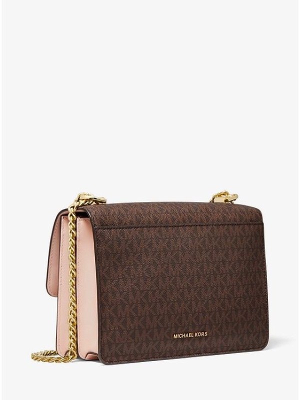 Cумка Michael Kors Jade medium brown+pink