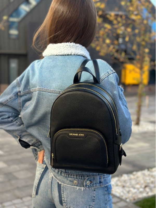 Рюкзак Michael Kors Jaycee Medium Backpack Black Gold