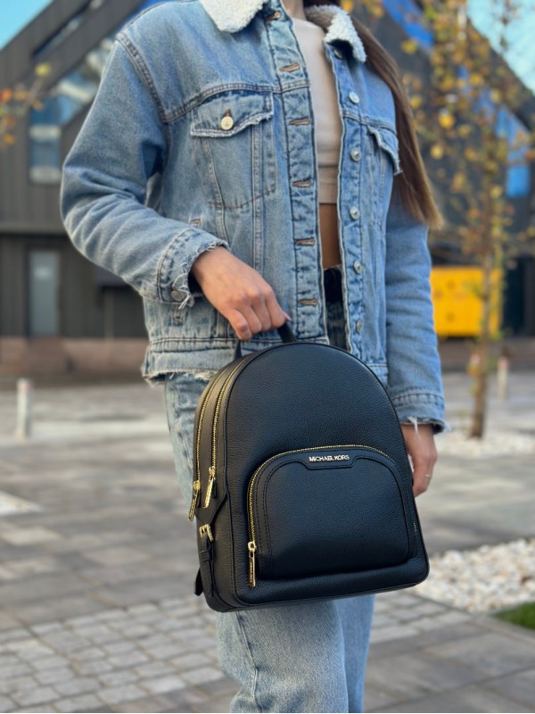 Рюкзак Michael Kors Jaycee Medium Backpack Black Gold