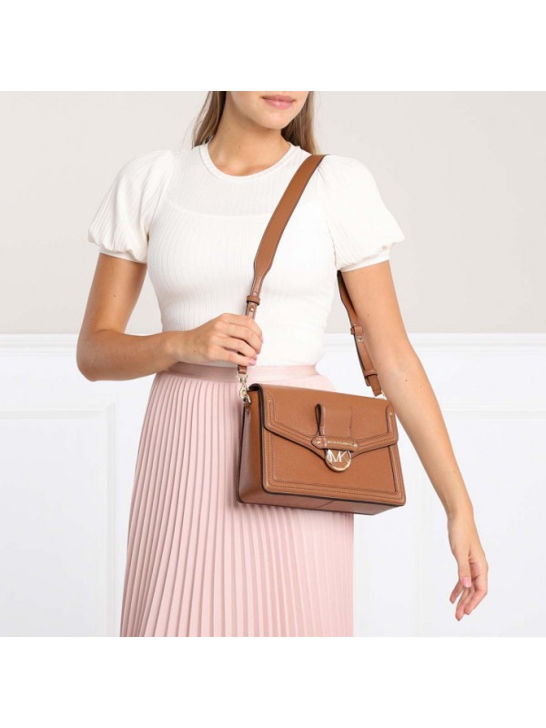 Cумка Michael Kors Jessie Medium Pebbled Leather Shoulder Bag Brown