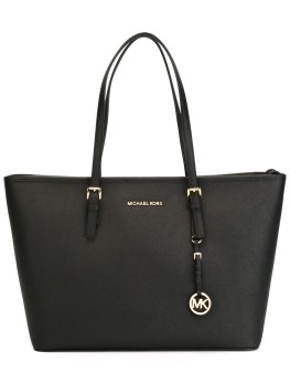 Cумка Michael Kors Jet Set Travel Saffiano Leather Top-Zip Tote Bag Black