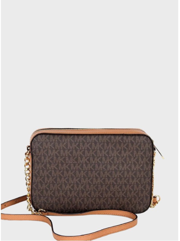 Cумка Michael Kors Jet Set Crossbody Brown Logo