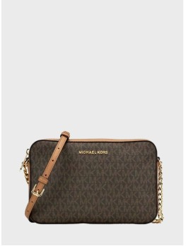 Cумка Michael Kors Jet Set Crossbody Brown Logo