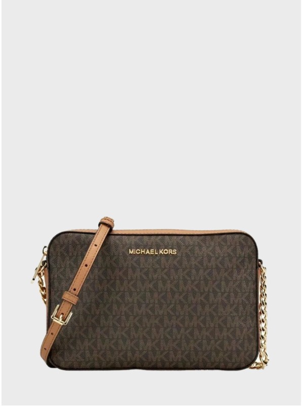 Cумка Michael Kors Jet Set Crossbody Brown Logo