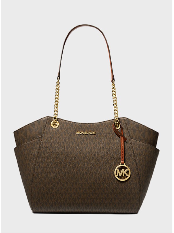 Cумка Michael Kors Jet Set Travel Large Shoulder Bag Brown logo